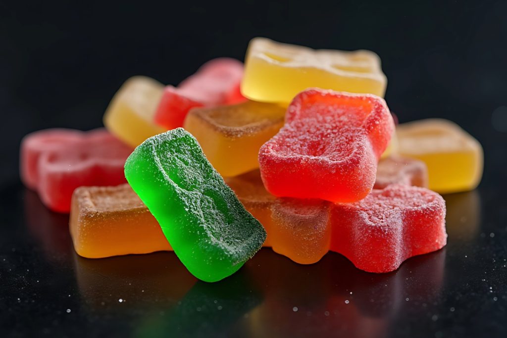 A collection of functional mushroom gummies displayed together