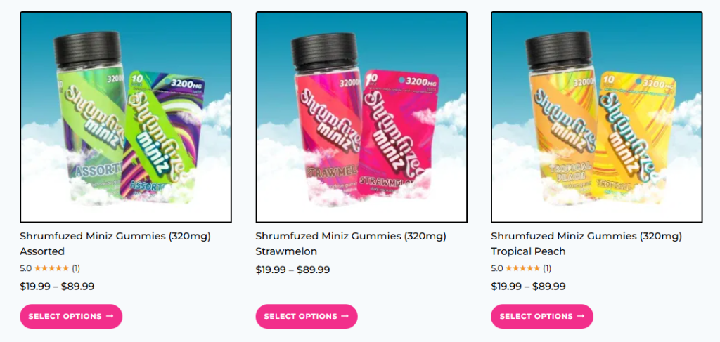 A collection of shrumfuzed miniz for sale