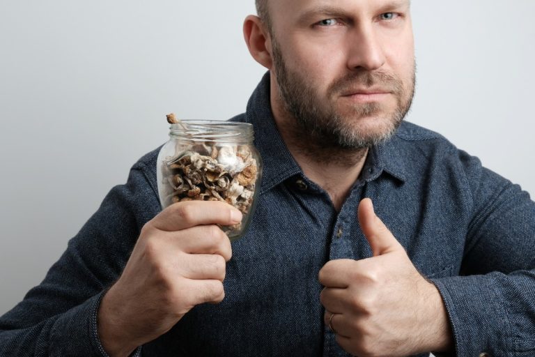 A person suggesting mushrooms for daily use