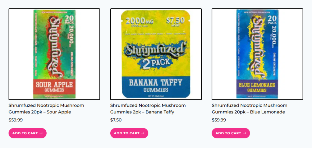 Flavored mushroom gummies for sale