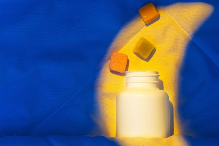 Mushroom gummies that help regulate sleep are shown in the image