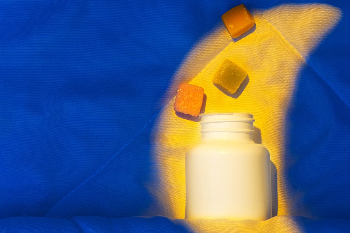 Mushroom gummies that help regulate sleep are shown in the image