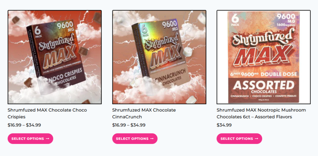 Shrumfuzed Max mushroom chocolates for sale