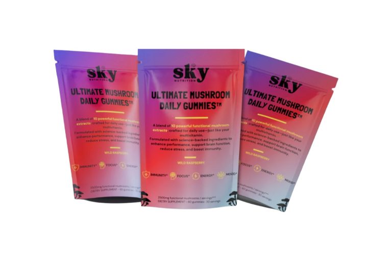 Three pack of sky nutrition mushroom gummies