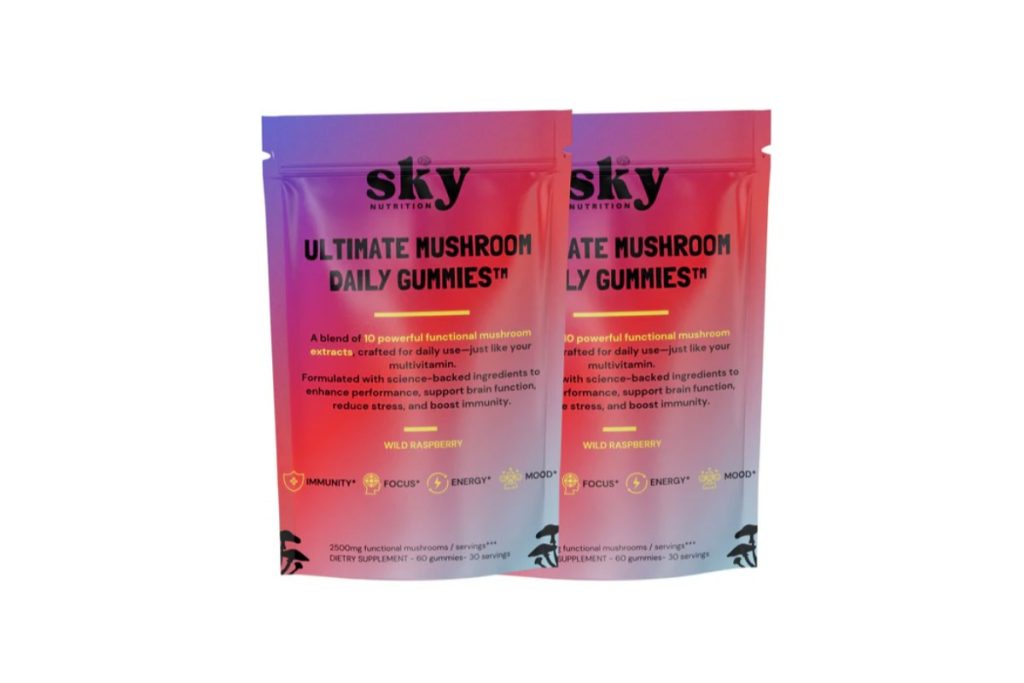 Two pack of sky nutrition mushroom gummies