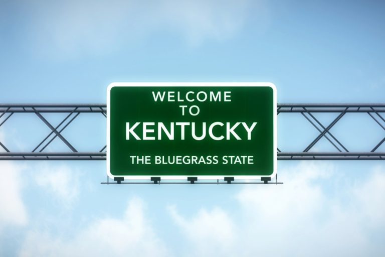 Welcome to Kentucky sign board
